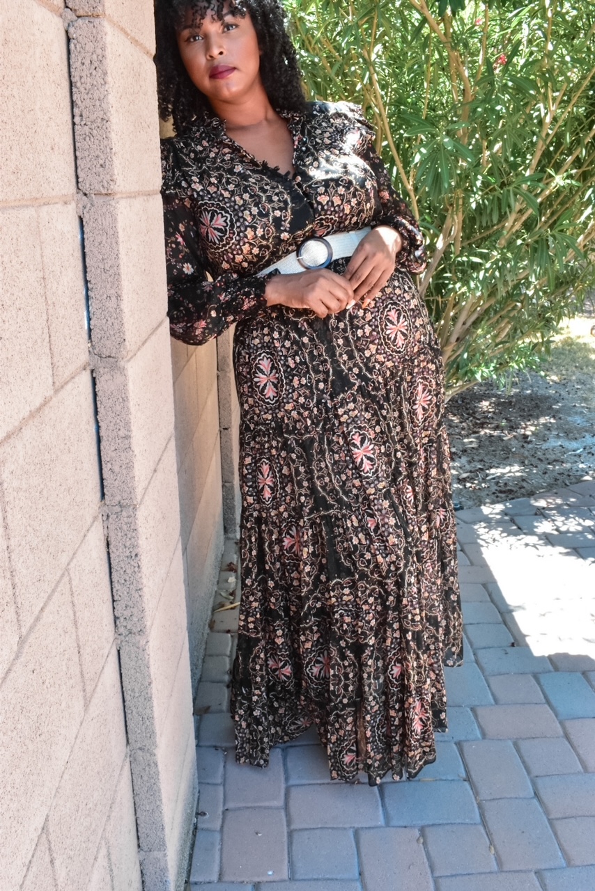 blue and white maxi dress Meadow Maxi Dress Cream/Dusty Blue / S